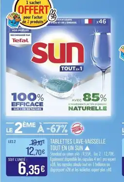 Match Tablettes lave-vaisselle tout en un sun offre