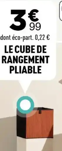 Centrakor Le cube de rangement pliable offre