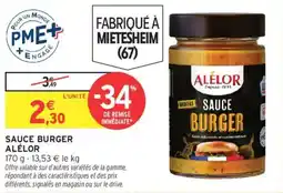 Intermarché Sauce burger alélor offre