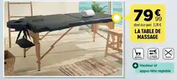 Centrakor La table de massage offre