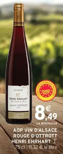 Intermarché Aop vin d'alsace rouge d'ottrott henri ehrhart offre