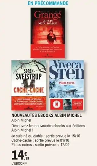 E.Leclerc Espace Culturel ALBIN MICHEL Nouveautés ebooks offre