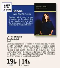 E.Leclerc Espace Culturel L'avis de la libraire kaouther adimi offre