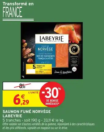 Intermarché Express Saumon fumé norvège labeyrie offre