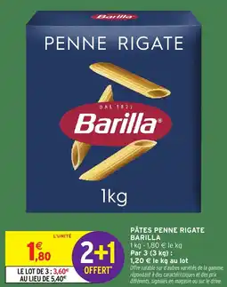 Intermarché Express Pâtes penne rigate barilla offre