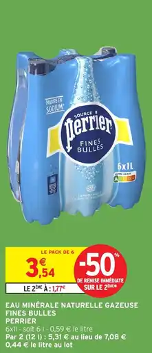 Intermarché Express Eau minérale naturelle gazeuse fines bulles perrier offre