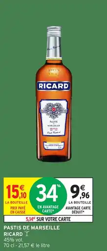 Intermarché Express Pastis de marseille ricard offre
