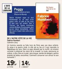 E.Leclerc Espace Culturel De l'autre côté de la vie fabrice humbert calmann-lévy offre