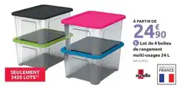Mr Bricolage 5 Lot de 4 boîtes de rangement multi-usages offre
