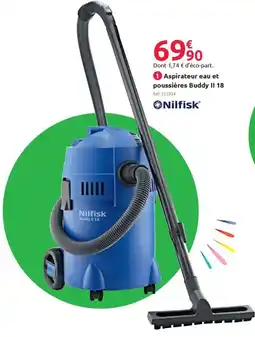 Mr Bricolage NILFISK Aspirateur eau et poussières Buddy II 18 offre