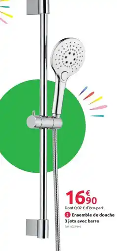 Mr Bricolage Ensemble de douche 3 jets avec barre offre