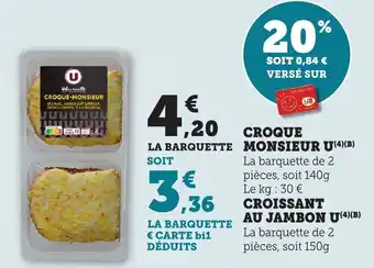 Maximarché Croque monsieur u offre