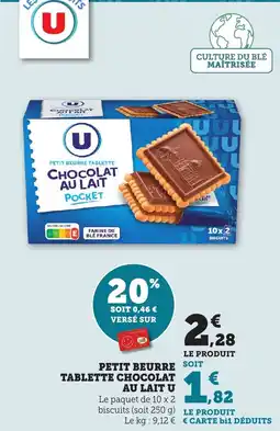 Maximarché Petit beurre tablette chocolat au lait u offre