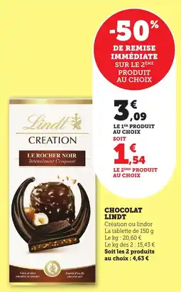 Maximarché Chocolat lindt offre