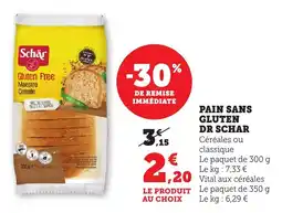 Maximarché Pain sans gluten dr schar offre