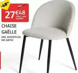 Gifi Dim - chaise gaëlle offre