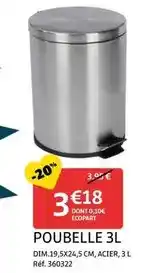 Gifi Poubelle 3l offre