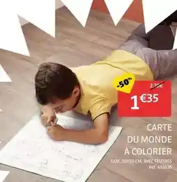 Gifi Dim - carte du monde a colorier offre