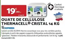 Bricomarché Soprema - ouate de cellulose thermacell cristal 14 kg offre