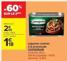 Carrefour Drive Cassegrain - légumes cuisinés à la provençale offre