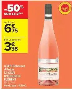 Carrefour Drive La cave d'augustin florent - a.o.p. cabernet d'anjou offre