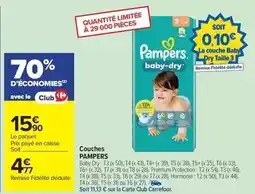 Carrefour Drive Pampers - couches offre