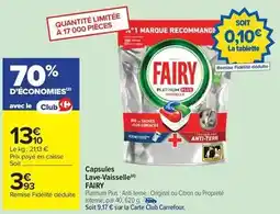 Carrefour Drive Fairy - capsules lave-vaisselle offre