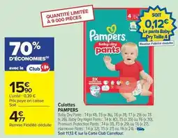 Carrefour Drive Pampers - culottes offre