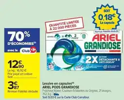 Carrefour Drive Ariel - lessive en capsules pods offre