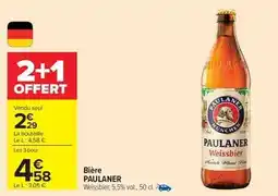 Carrefour Drive Paulaner - bière offre