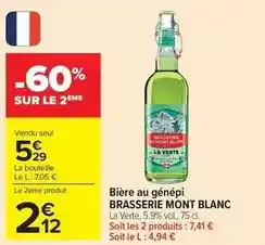 Carrefour Drive Mont blanc - bière au génépi offre