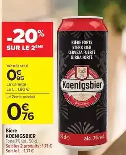 Carrefour Drive Koenigsbier - bière offre