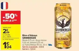 Carrefour Drive Grimbergen - bière d'abbaye offre