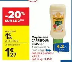 Carrefour Drive Carrefour - mayonnaise classic' offre