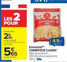 Carrefour Drive Carrefour - emmental classic offre