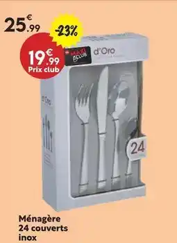Maxi Bazar Ménagère 24 couverts inox offre
