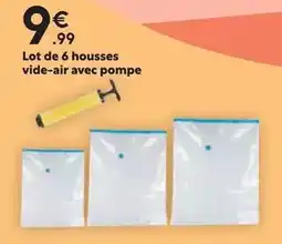 Maxi Bazar Housses vide-air avec pompe offre