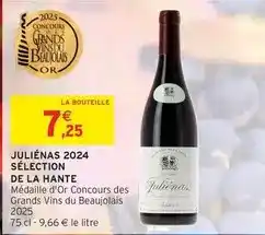 Intermarché Julienas 2024 sélection de la hante offre