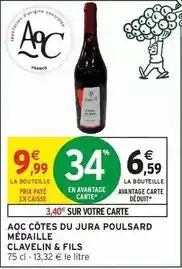 Intermarché Aoc - aoc côtes du jura poulsard médaille offre