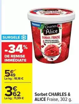 Carrefour Nestlé - sorbet charies & alice offre