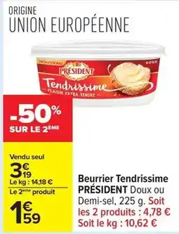 Carrefour Président - beurrier tendrissime offre