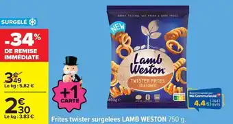Carrefour Lamb weston - frites twister surgelées offre