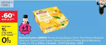 Carrefour Andros - desserts fruites offre