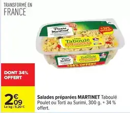 Carrefour Martinet - salades préparées offre