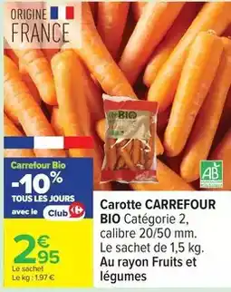 Carrefour Carrefour - carotte offre