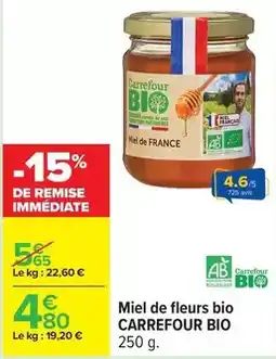 Carrefour Carrefour - miel de fleurs bio offre