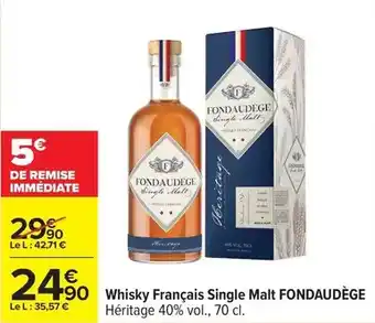 Carrefour Heritage - whisky français single malt offre