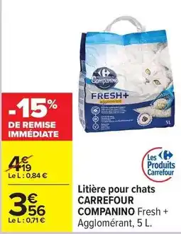 Carrefour Carrefour - litière pour chats companino offre