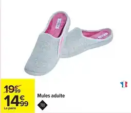 Carrefour Tex - mules adulte offre