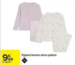Carrefour Polaire - pyjama femme micro offre